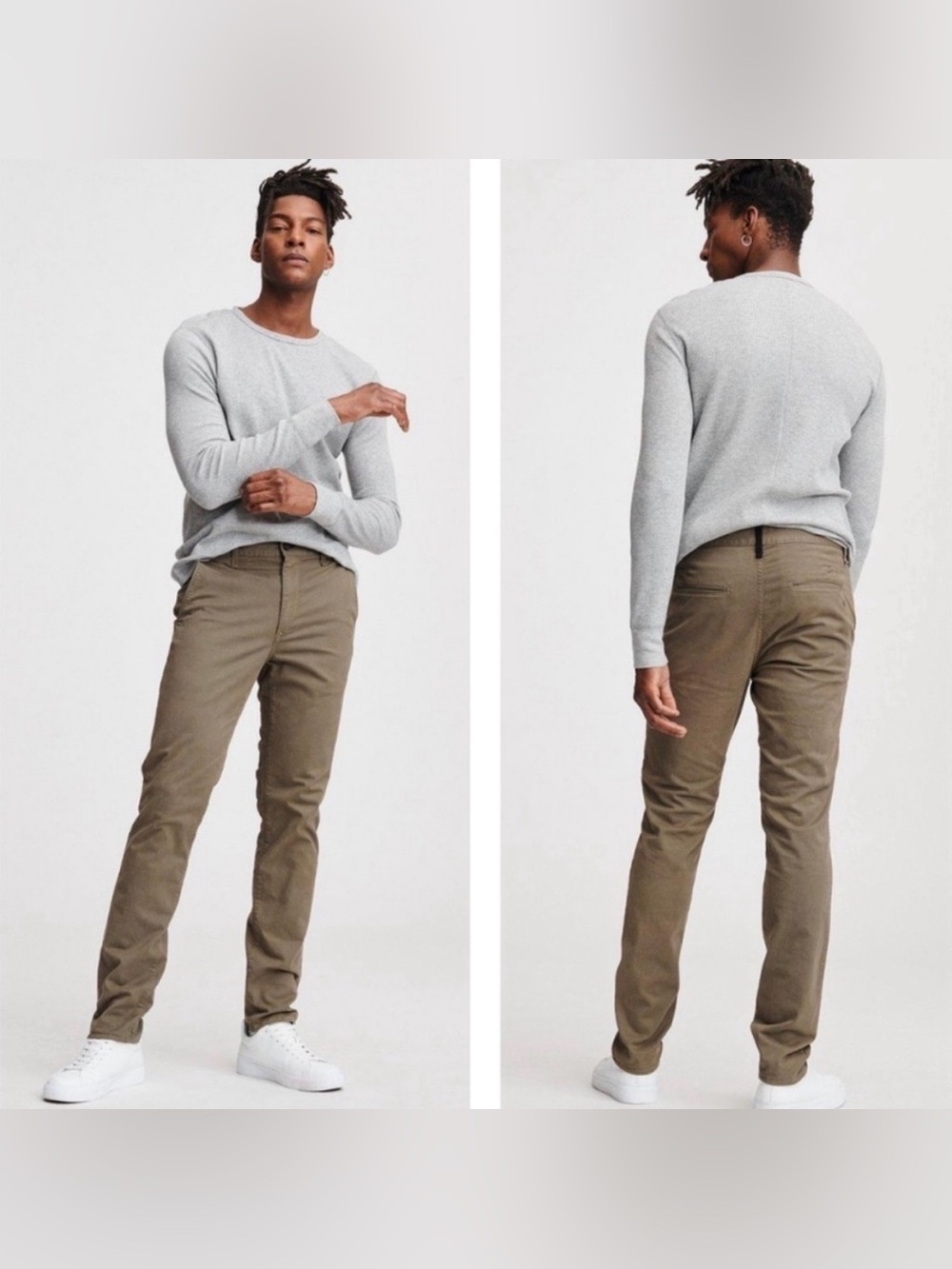 Rag & Bone Army Fit 1 Trousers Khaki Slim Skinny Chino Pants Mens Size 28